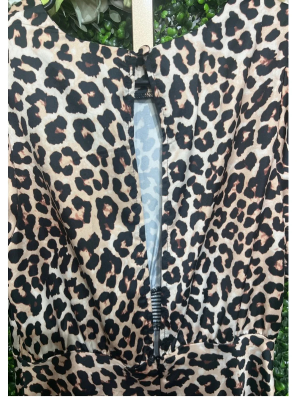 Women's ASOS Leopard Print Maxi Summer Dress Size 4 Brown and Black